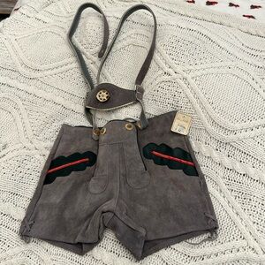 Vintage lederhosen German suspenders